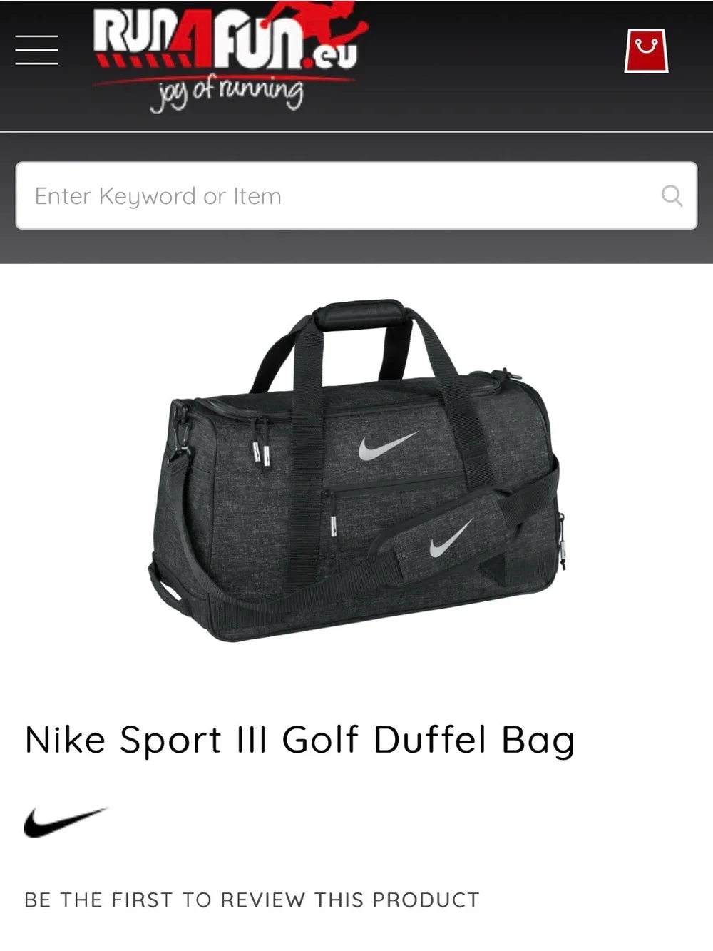 Nike Sport III Golf Duffle Bag 30L